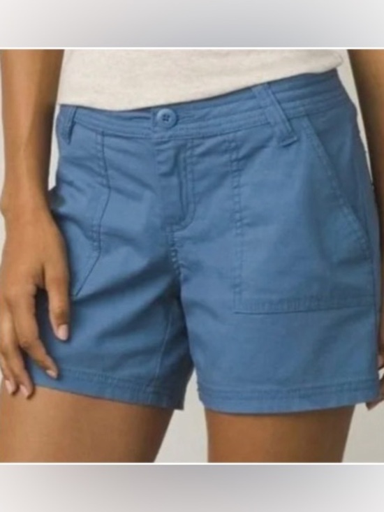 Prana Pants - Prana Women’s Sz 6 Blue Halle Stretch Cotton Twill Cargo Shorts